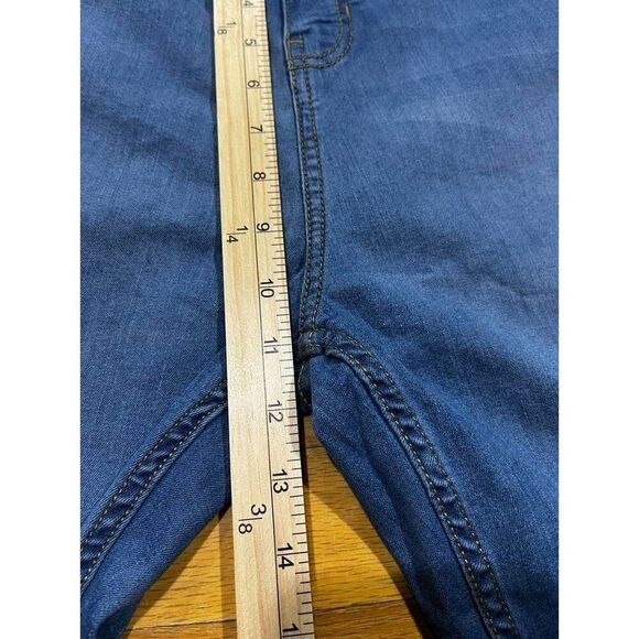 Dnmx Jeans Womens Size 34 Blue Stretch Straight High Rise Distressed Denim - Picture 5 of 8